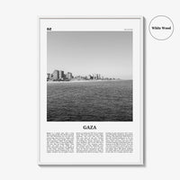 Gaza Print Black and White, Gaza Wall Art, Gaza Poster, Gaza Photo, Gaza Wall Décor, Gaza Map, Palestine