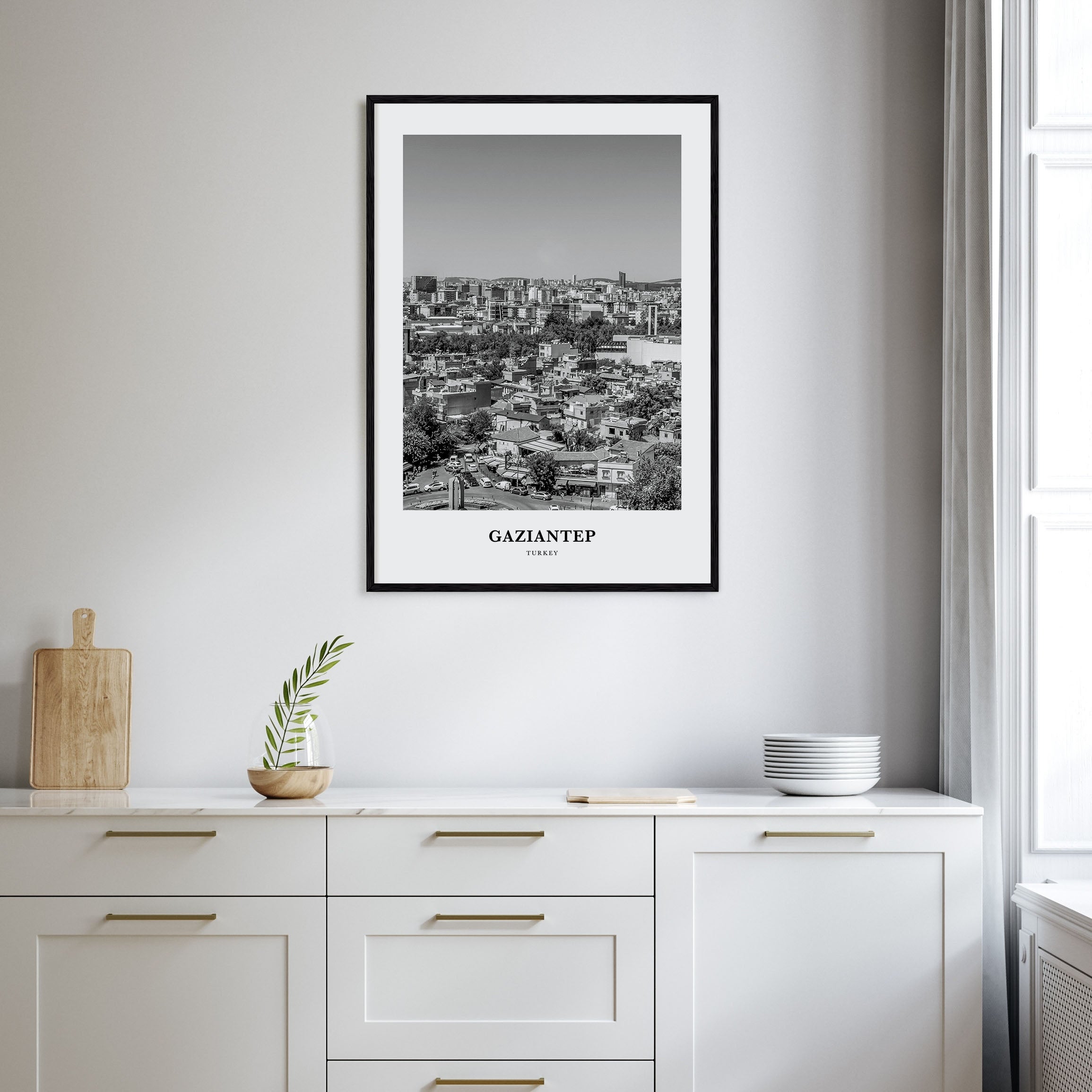 Gaziantep Portrait B&W Poster
