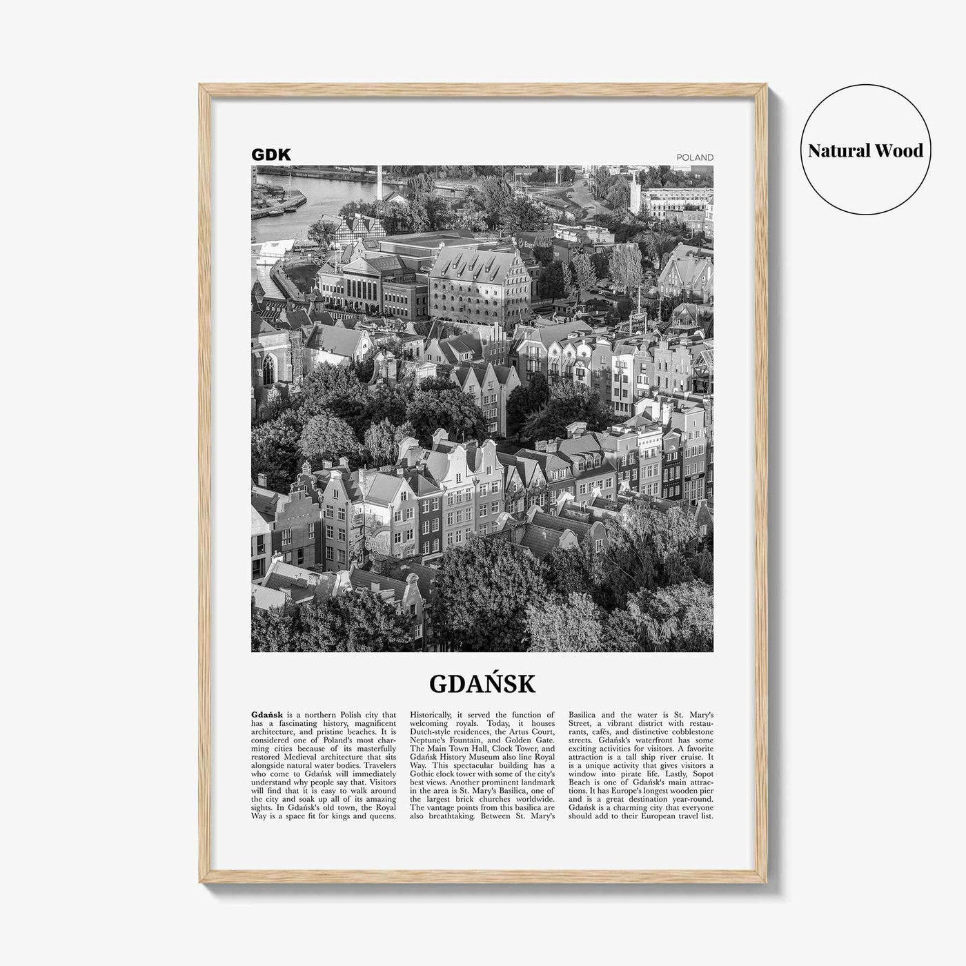 Gdansk Print Black and White No 2, Gdańsk Wall Art, Gdańsk Poster, Gdańsk Photo, Gdańsk Wall Décor, Danzig, Poland, Pomeranian