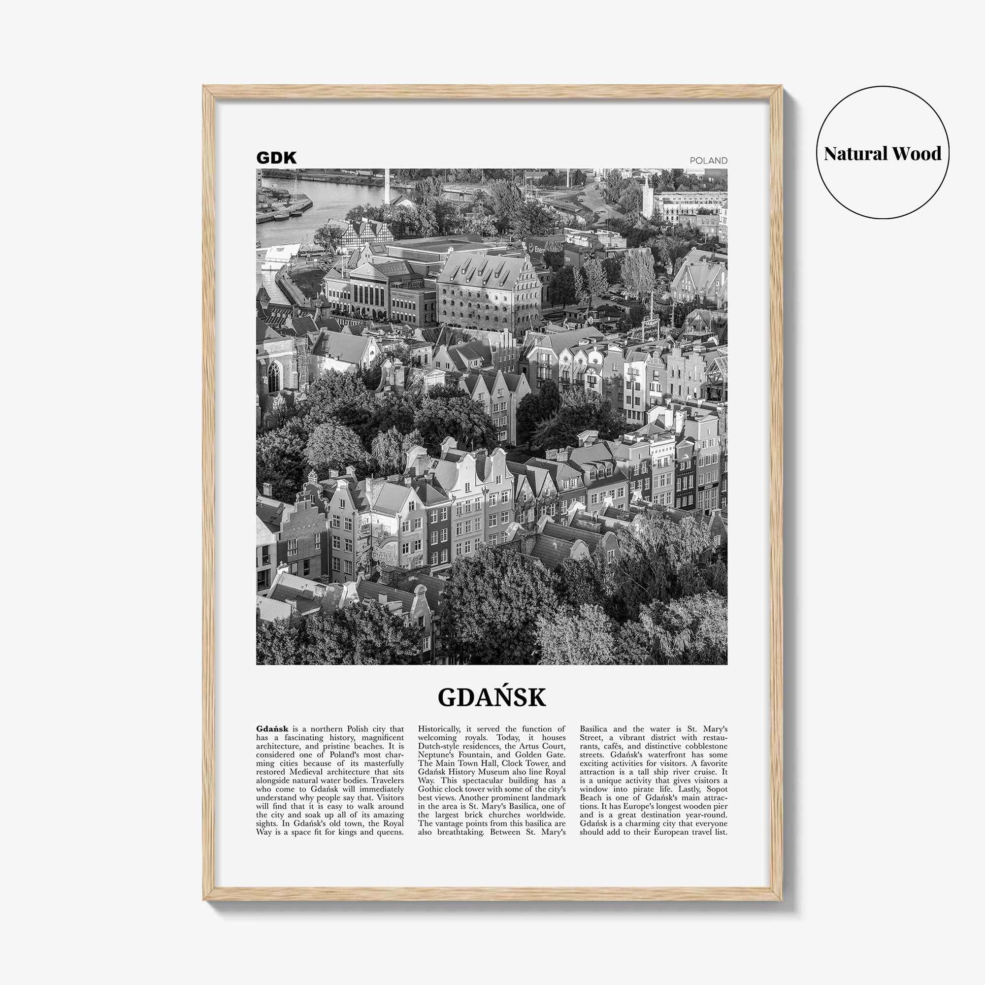 Gdansk Print Black and White No 2, Gdańsk Wall Art, Gdańsk Poster, Gdańsk Photo, Gdańsk Wall Décor, Danzig, Poland, Pomeranian