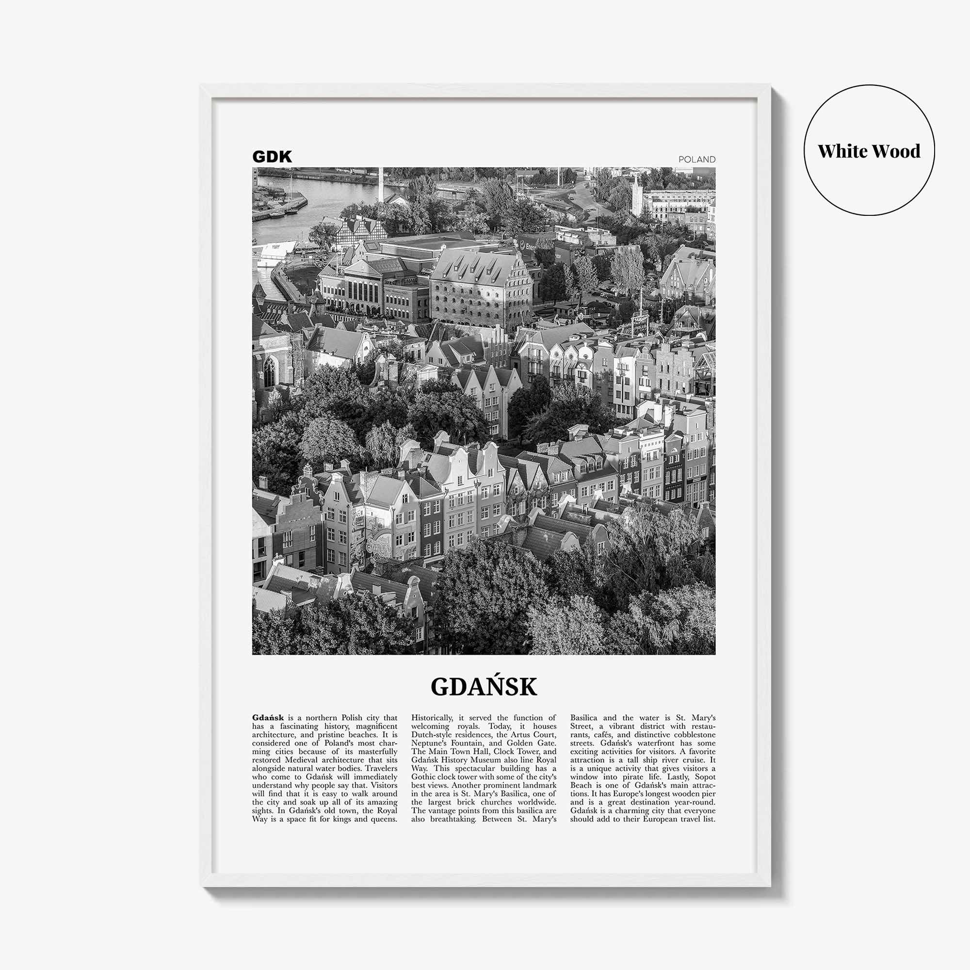 Gdansk Print Black and White No 2, Gdańsk Wall Art, Gdańsk Poster, Gdańsk Photo, Gdańsk Wall Décor, Danzig, Poland, Pomeranian