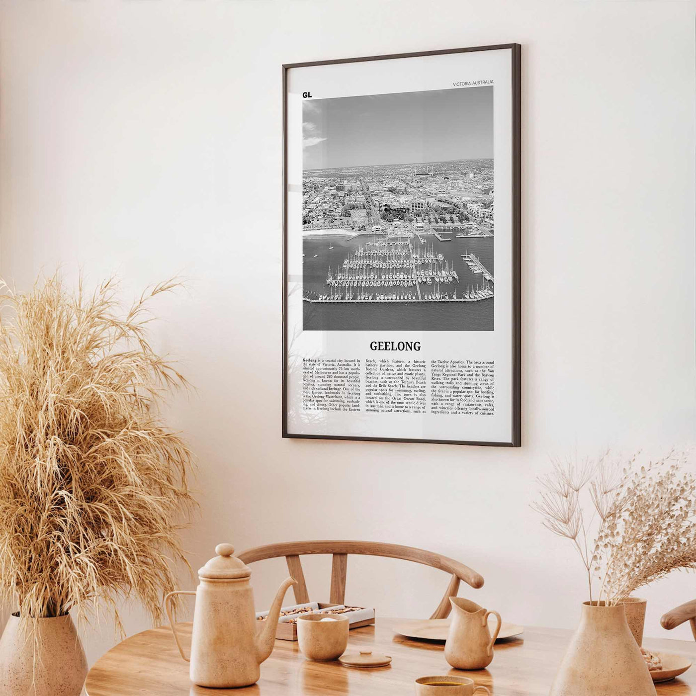 Geelong Print Black and White, Geelong Wall Art, Geelong Poster, Geelong Photo, Geelong Wall Décor, Geelong Map, Australia