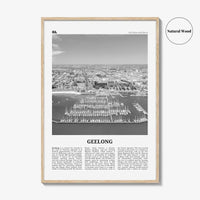 Geelong Print Black and White, Geelong Wall Art, Geelong Poster, Geelong Photo, Geelong Wall Décor, Geelong Map, Australia