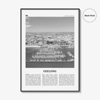 Geelong Print Black and White, Geelong Wall Art, Geelong Poster, Geelong Photo, Geelong Wall Décor, Geelong Map, Australia