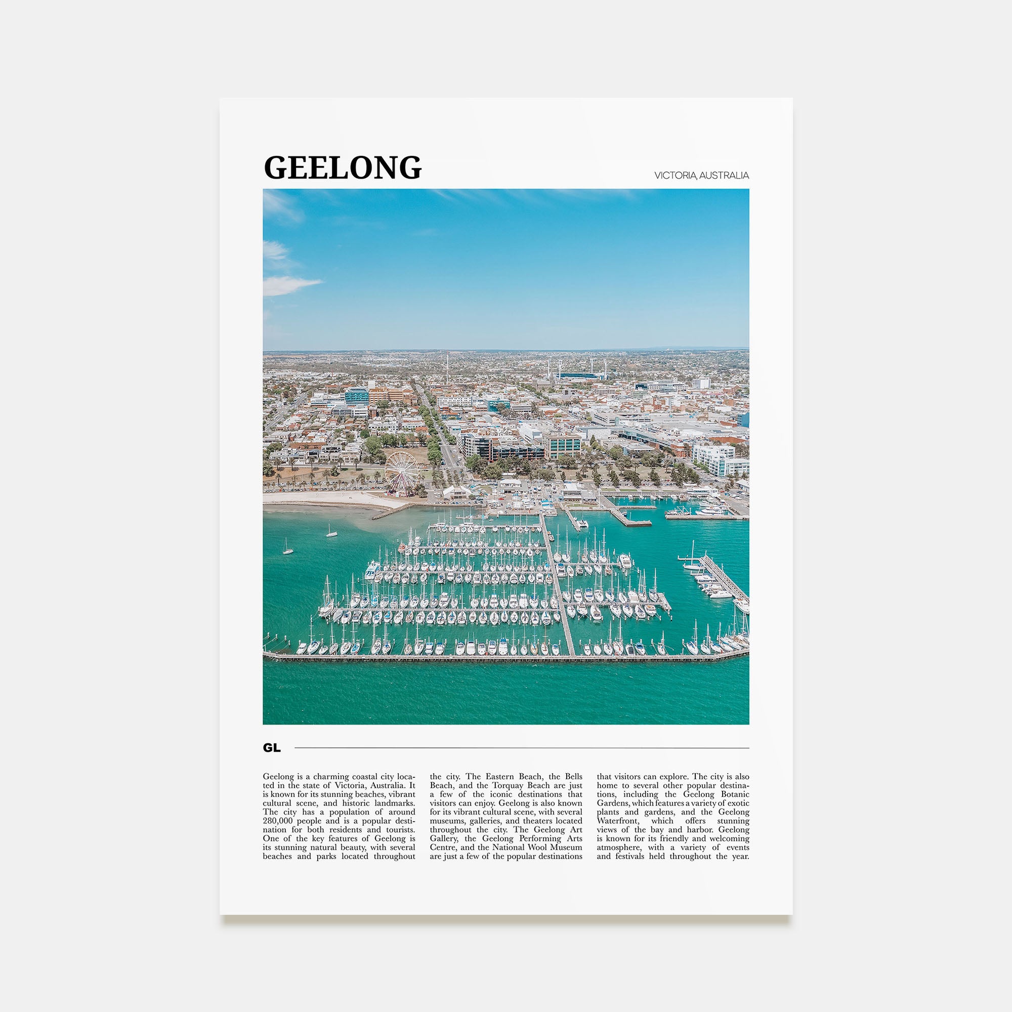 Geelong Travel Color Poster