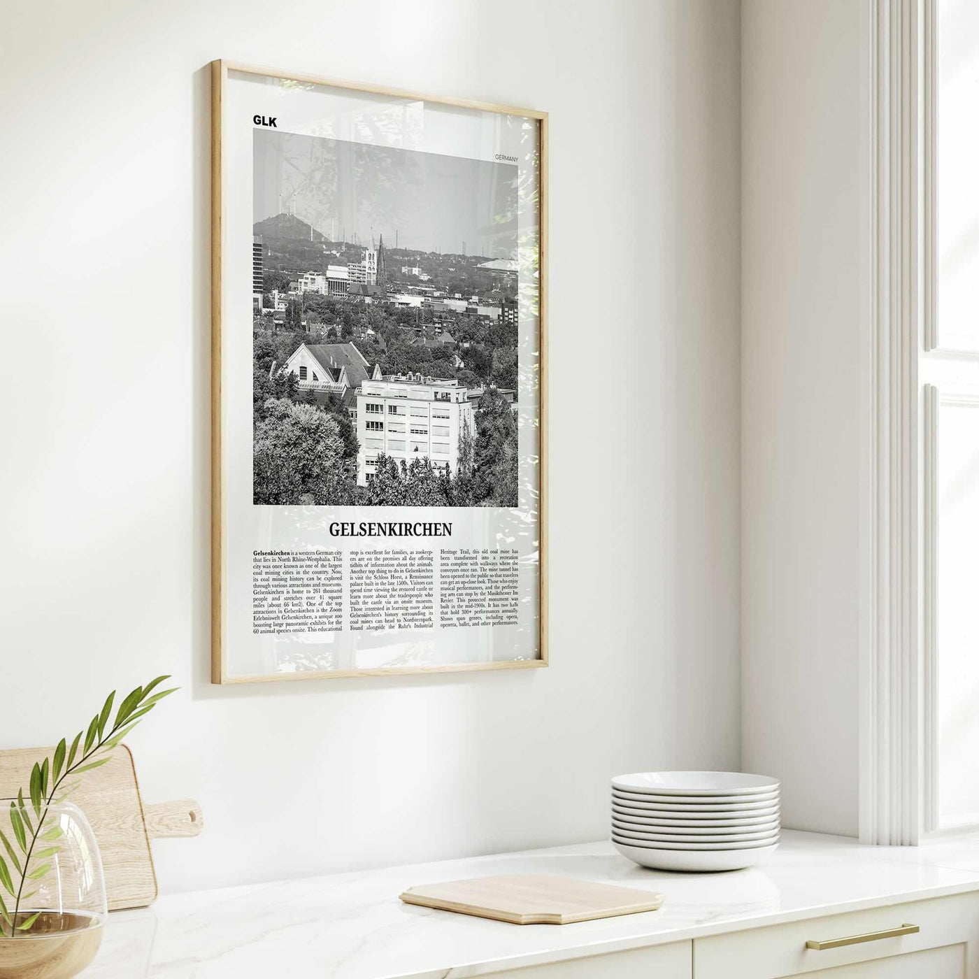 Gelsenkirchen Print Black and White, Gelsenkirchen Art, Gelsenkirchen Poster, Gelsenkirchen Photo, Gelsenkirchen Décor, Gelsenkirchen Map