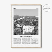 Gelsenkirchen Print Black and White, Gelsenkirchen Art, Gelsenkirchen Poster, Gelsenkirchen Photo, Gelsenkirchen Décor, Gelsenkirchen Map