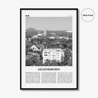 Gelsenkirchen Print Black and White, Gelsenkirchen Art, Gelsenkirchen Poster, Gelsenkirchen Photo, Gelsenkirchen Décor, Gelsenkirchen Map