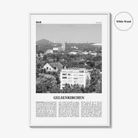 Gelsenkirchen Print Black and White, Gelsenkirchen Art, Gelsenkirchen Poster, Gelsenkirchen Photo, Gelsenkirchen Décor, Gelsenkirchen Map