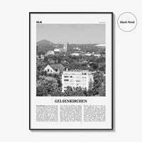 Gelsenkirchen Print Black and White, Gelsenkirchen Art, Gelsenkirchen Poster, Gelsenkirchen Photo, Gelsenkirchen Décor, Gelsenkirchen Map