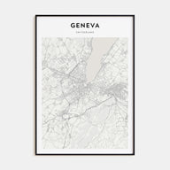 Geneva Map Portrait Poster