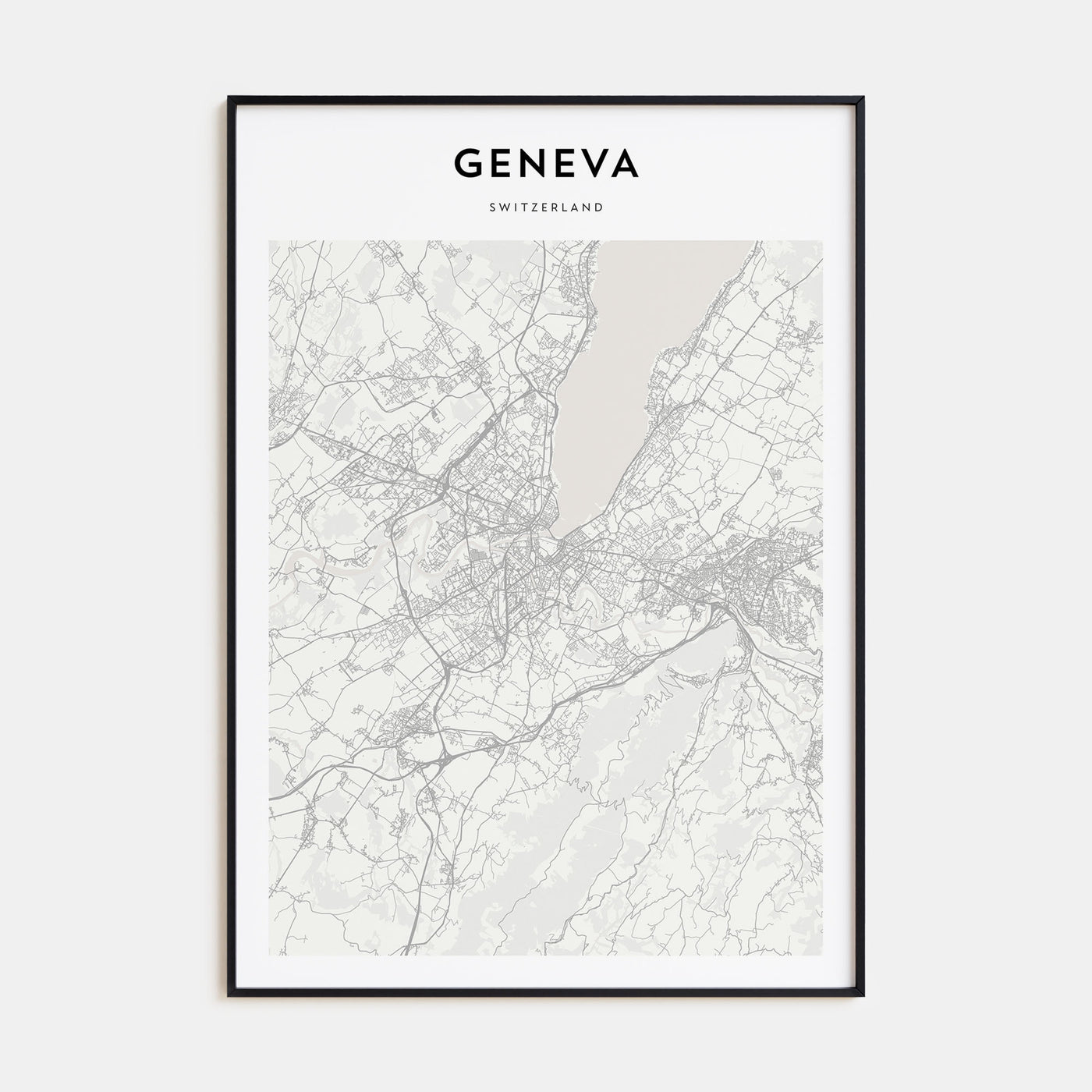 Geneva Map Portrait Poster