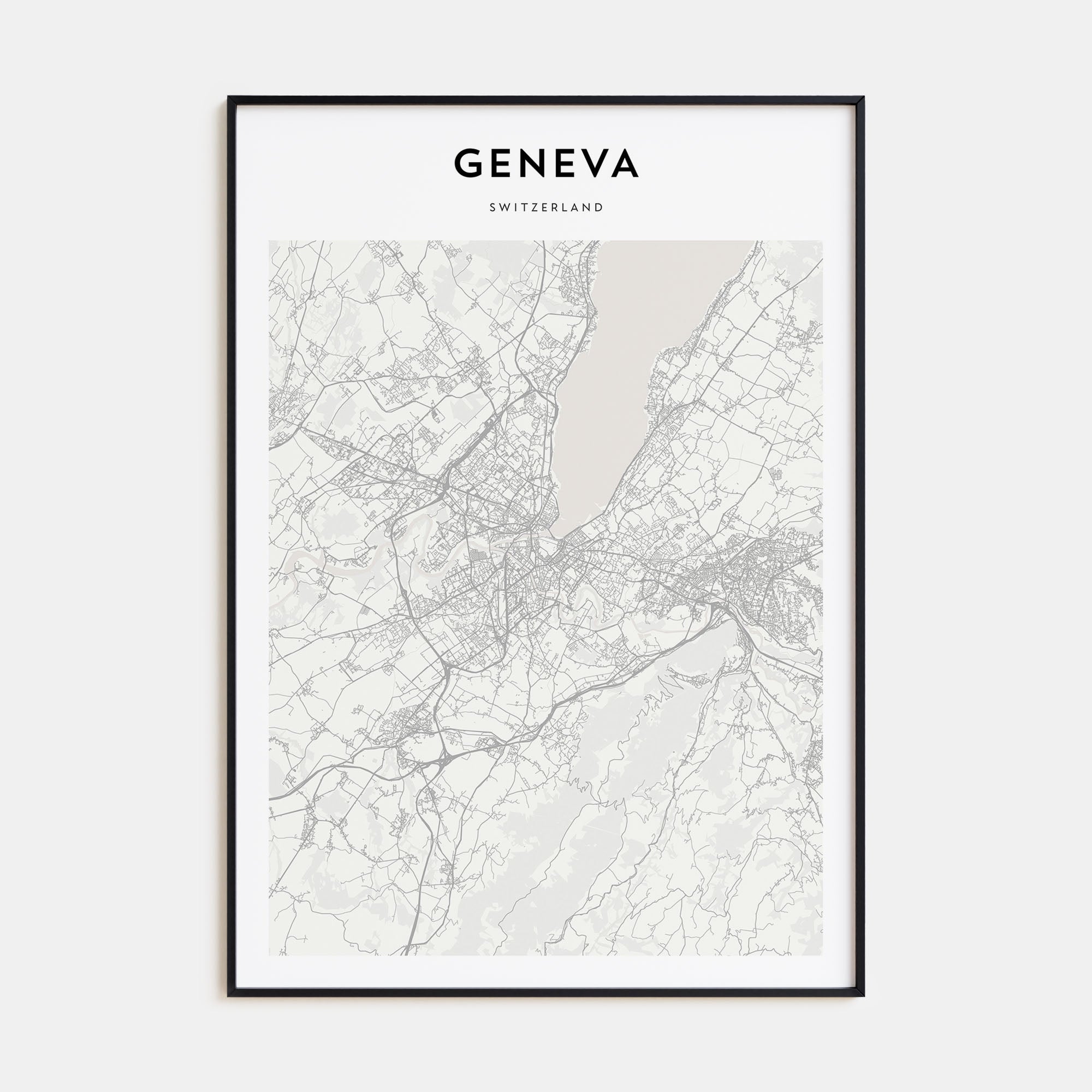 Geneva Map Portrait Poster
