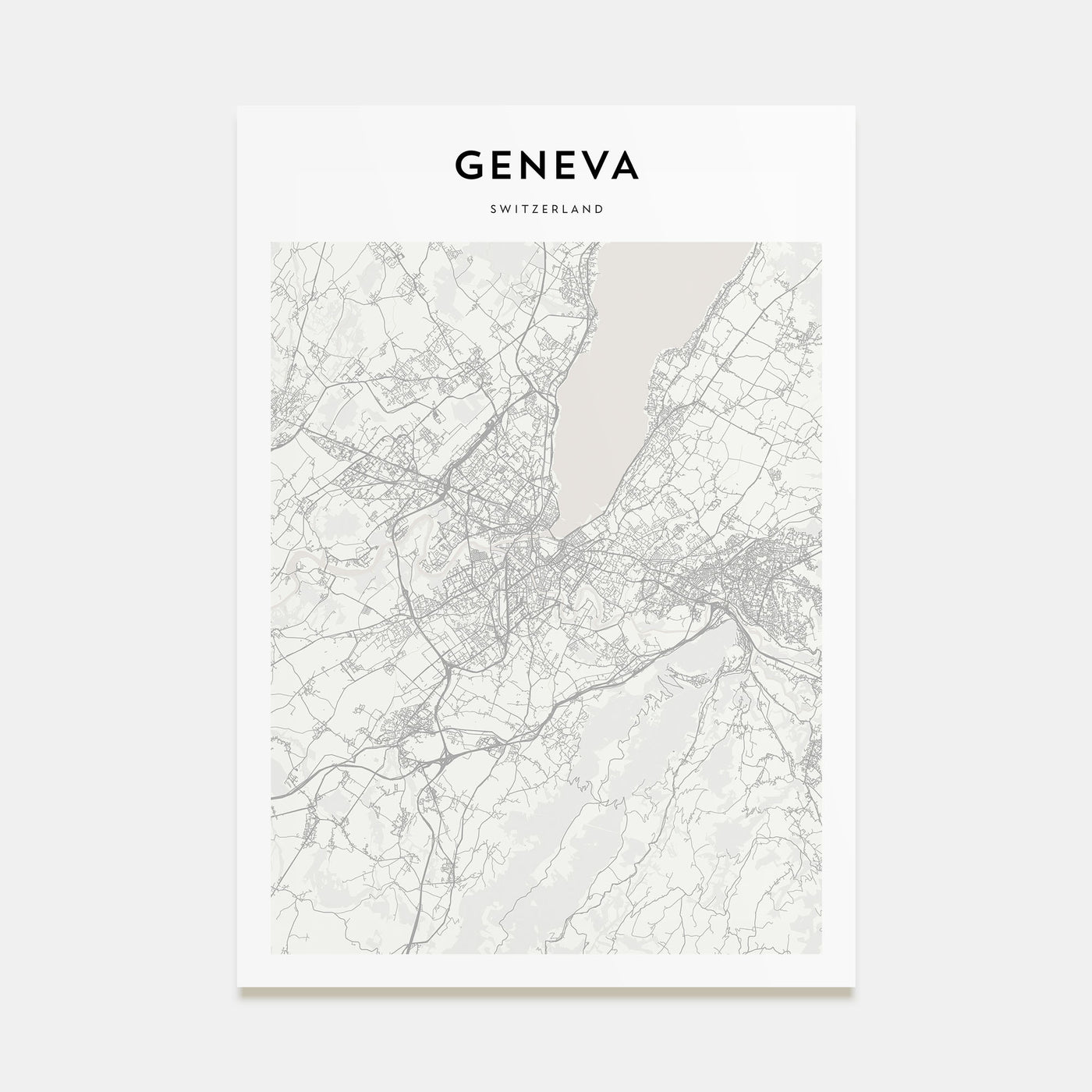 Geneva Map Portrait Poster