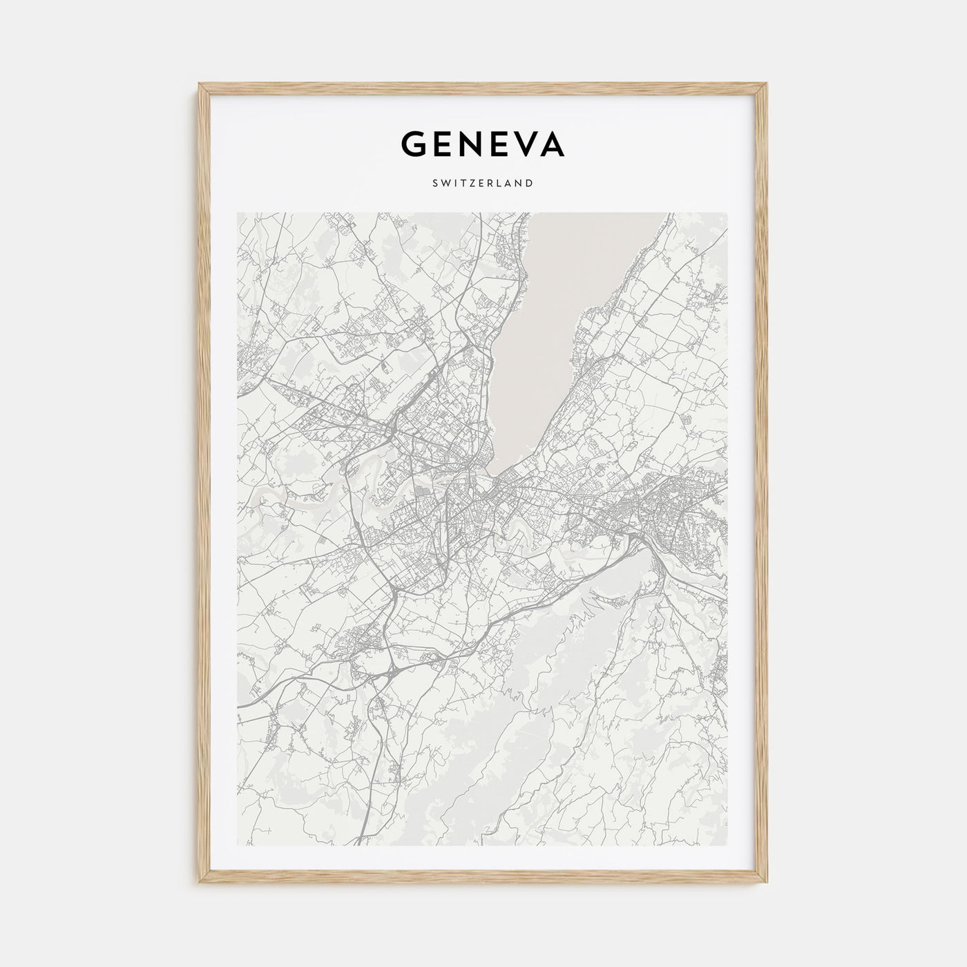 Geneva Map Portrait Poster
