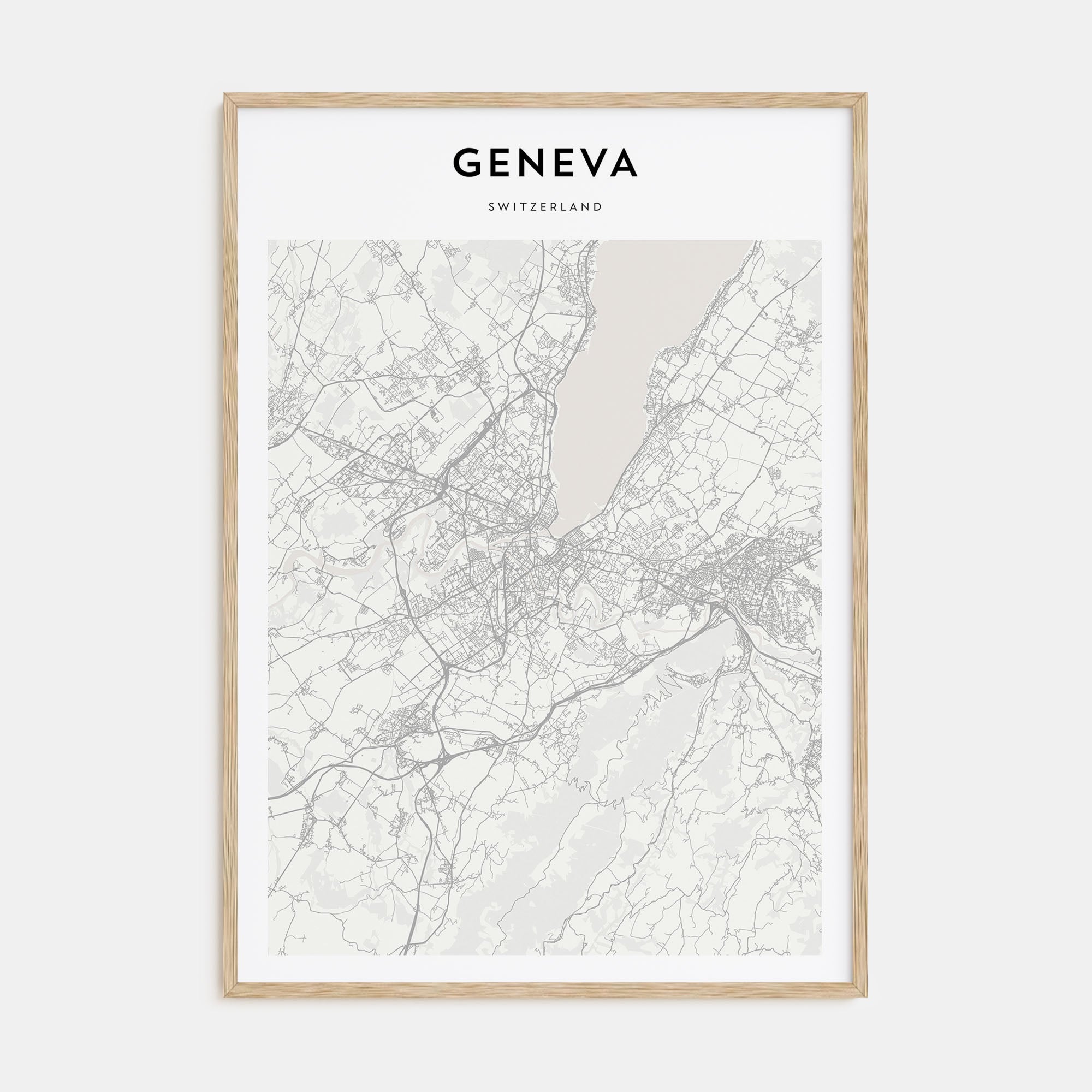 Geneva Map Portrait Poster