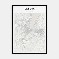 Geneva Map Portrait Poster