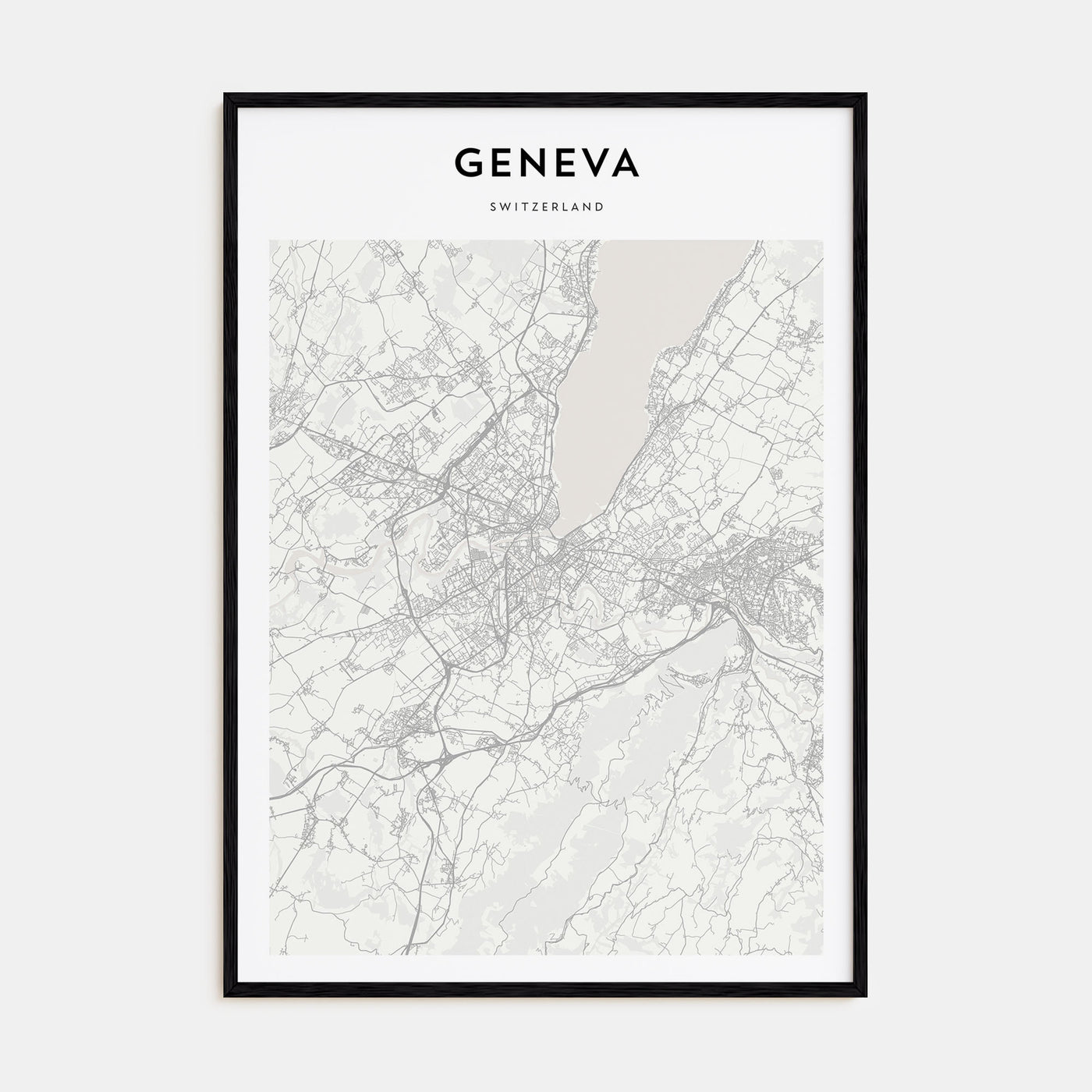 Geneva Map Portrait Poster
