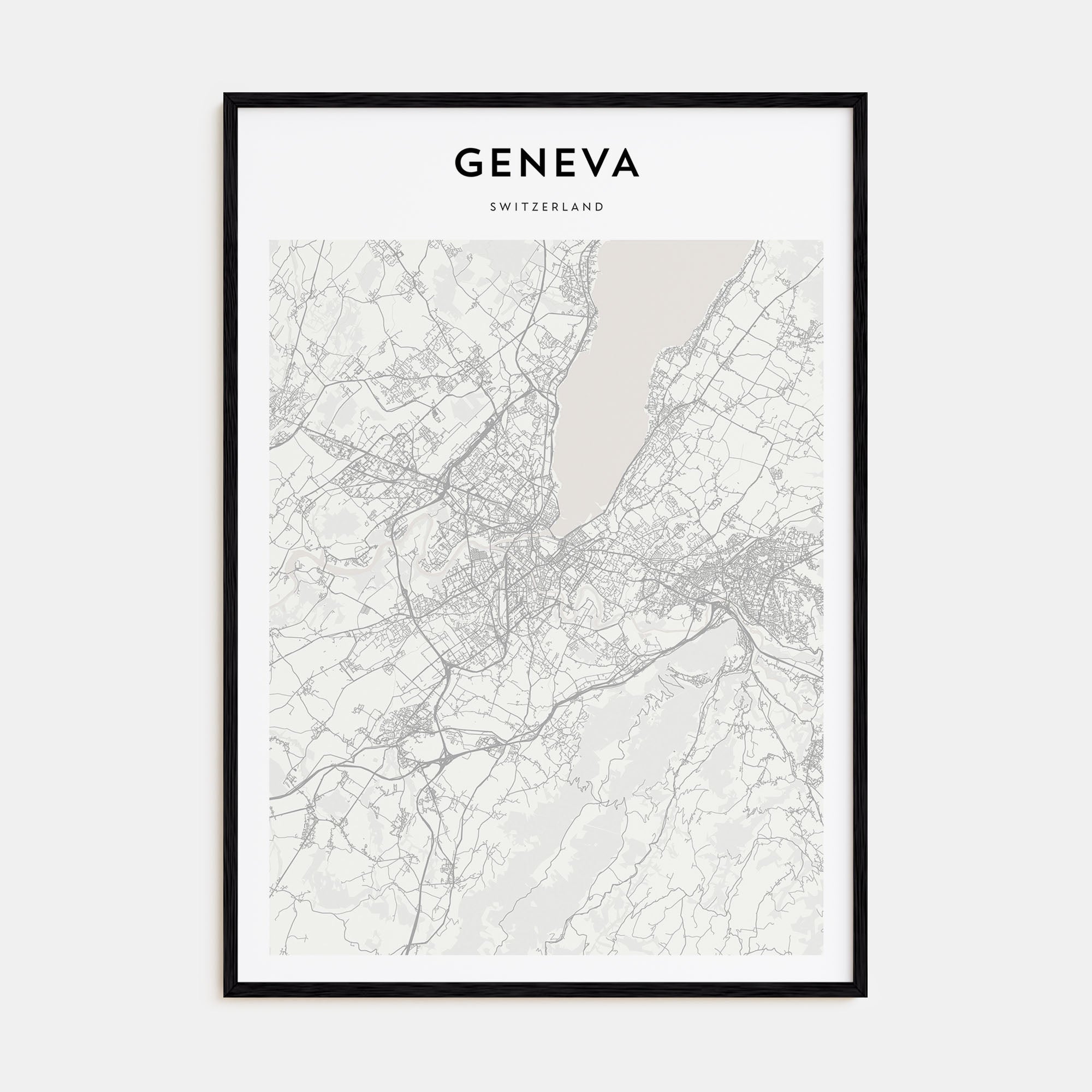 Geneva Map Portrait Poster