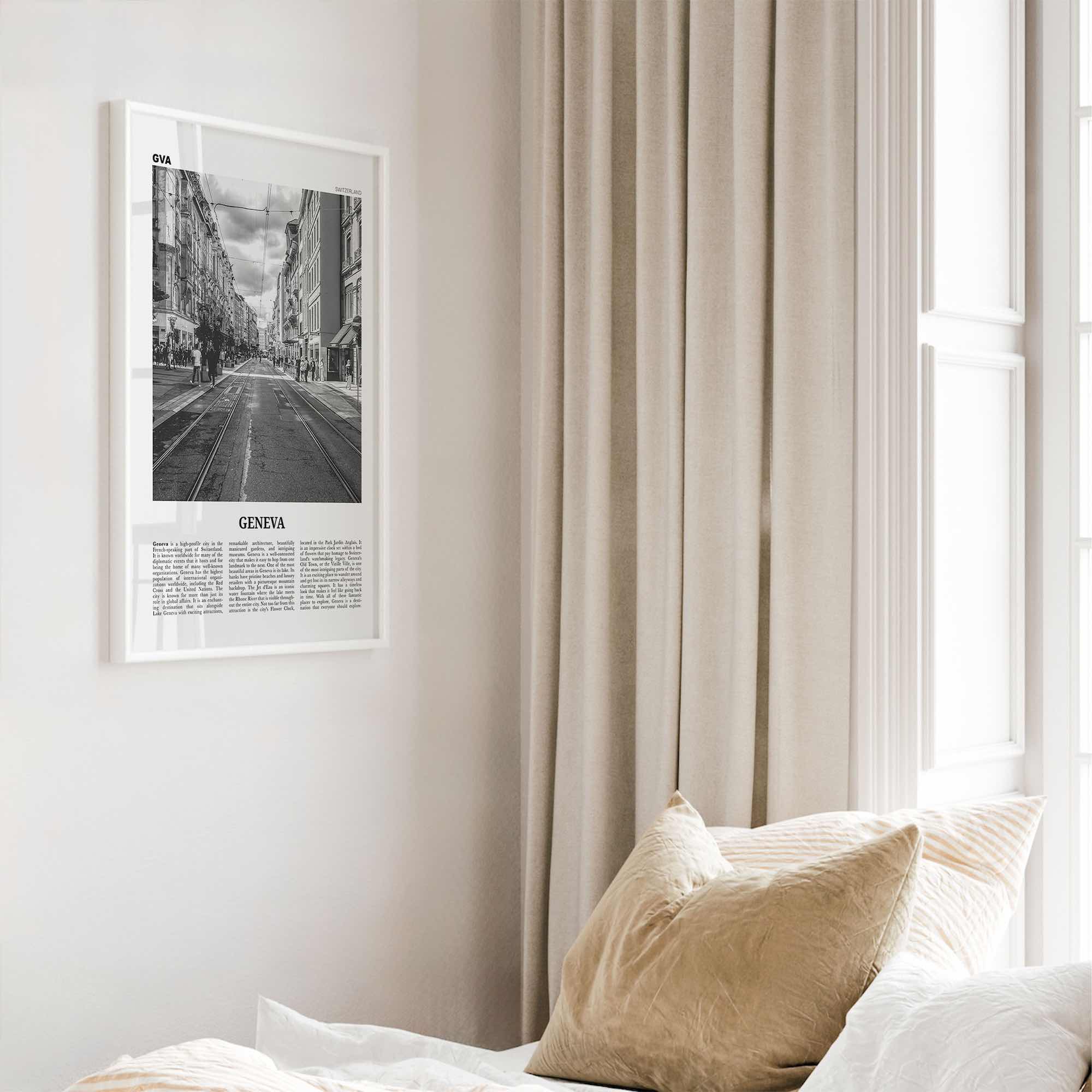 Geneva Print Black and White, Geneva Wall Art, Geneva Poster, Geneva Photo, Geneva Wall Décor, Switzerland, Geneva, Swiss, Schweiz