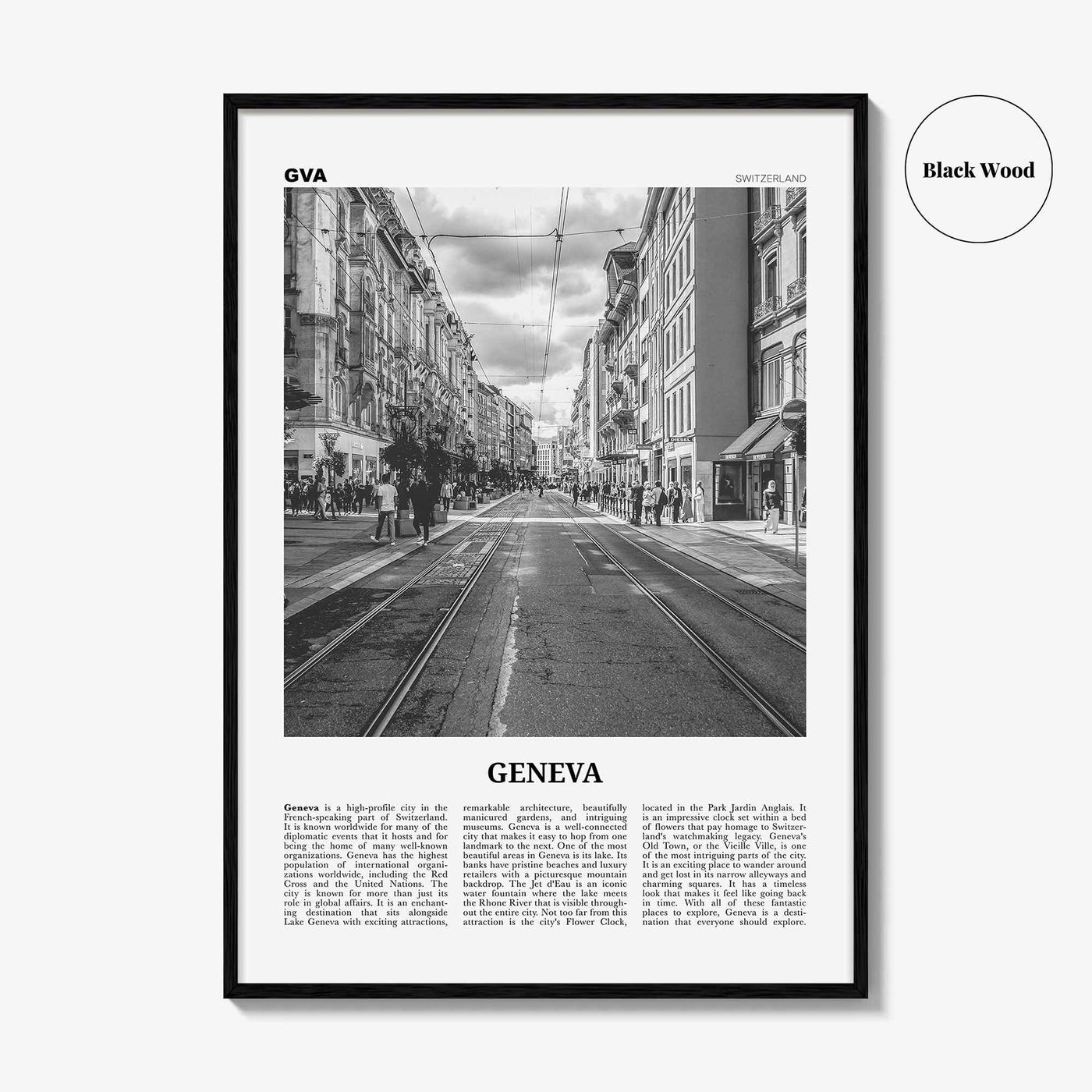 Geneva Print Black and White, Geneva Wall Art, Geneva Poster, Geneva Photo, Geneva Wall Décor, Switzerland, Geneva, Swiss, Schweiz