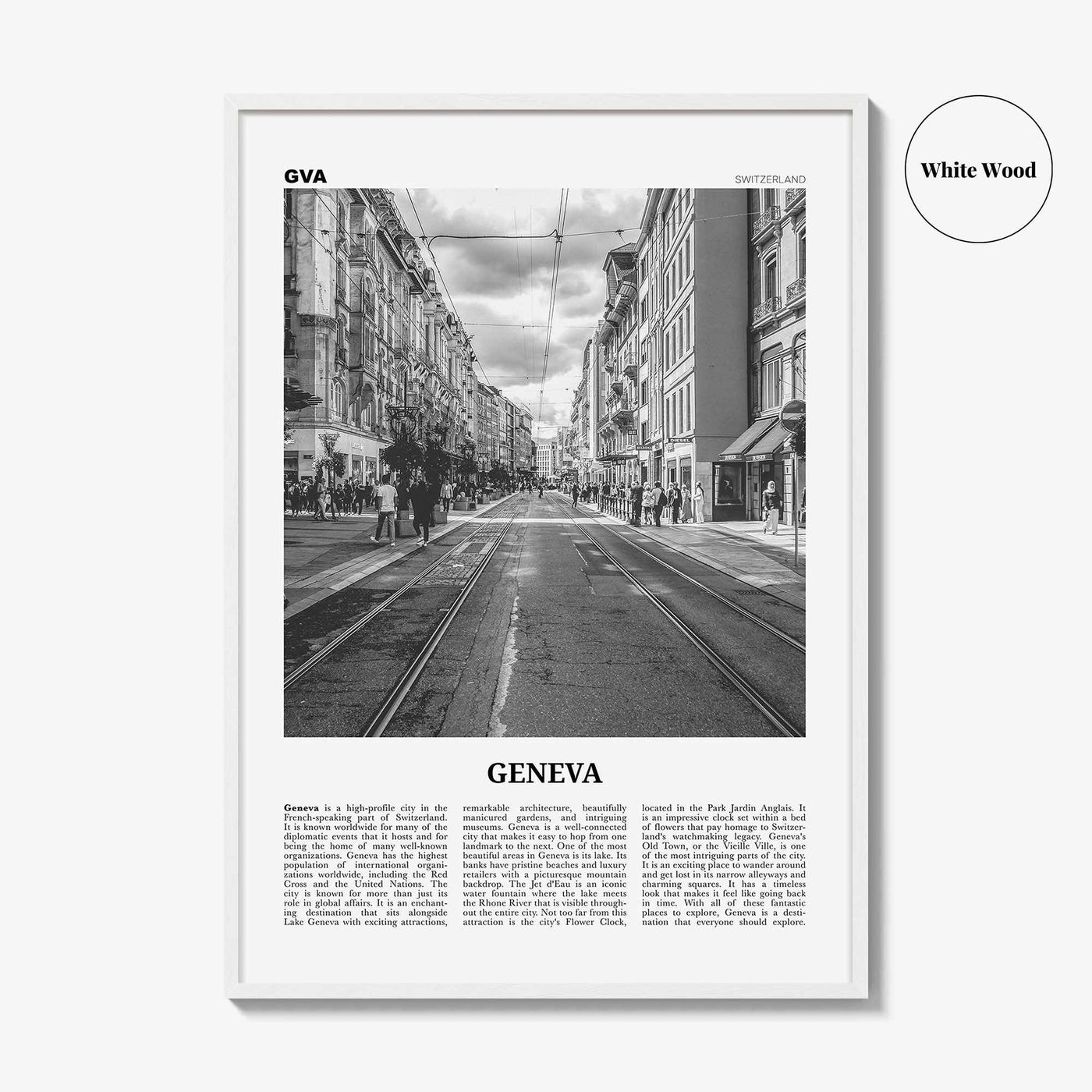 Geneva Print Black and White, Geneva Wall Art, Geneva Poster, Geneva Photo, Geneva Wall Décor, Switzerland, Geneva, Swiss, Schweiz