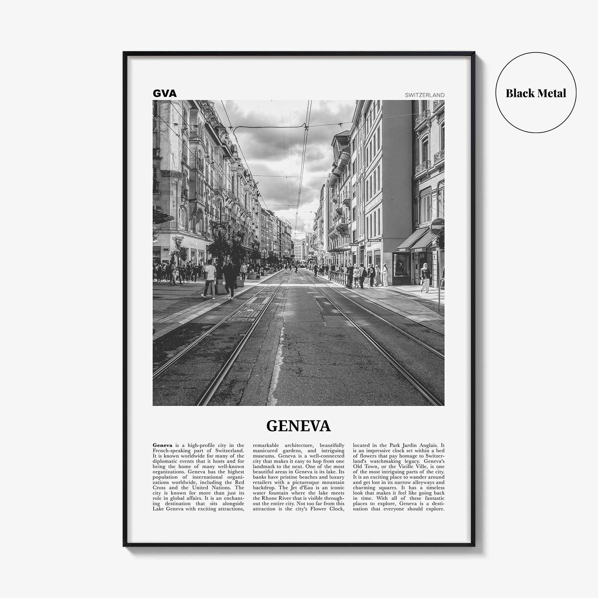 Geneva Print Black and White, Geneva Wall Art, Geneva Poster, Geneva Photo, Geneva Wall Décor, Switzerland, Geneva, Swiss, Schweiz