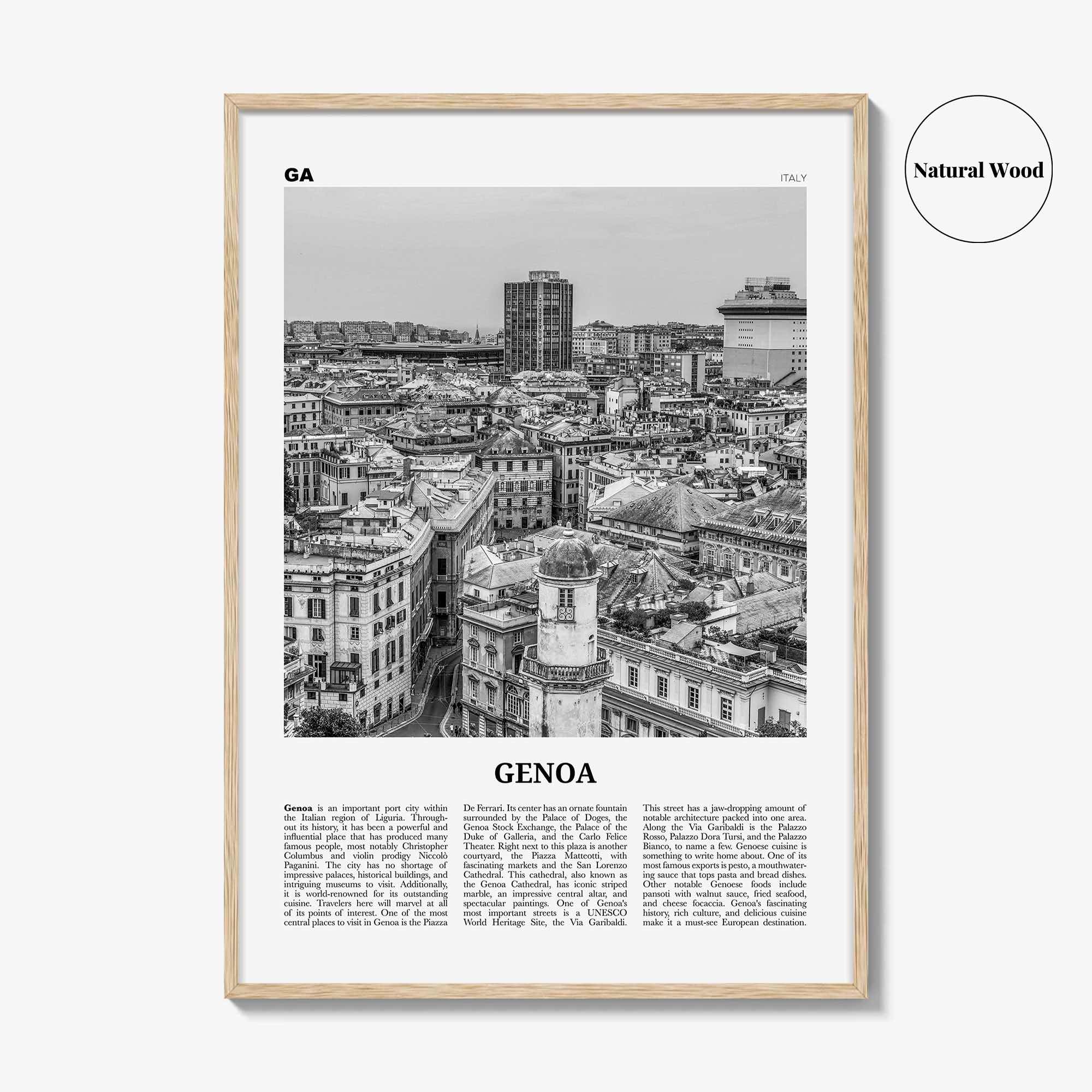 Genoa Print Black and White, Genoa Wall Art, Genoa Poster, Genoa Photo, Genoa Wall Décor, Italy, Genova, Italia, Zêna, Genua