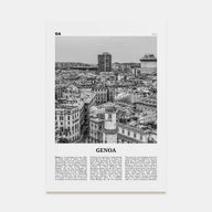Genoa Travel B&W Poster