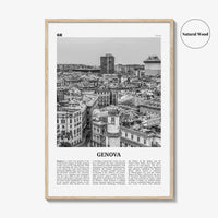 Genova Print Black and White, Genova Wall Art, Genova Poster, Genova Photo, Genova Wall Décor, Genova Map, Italia