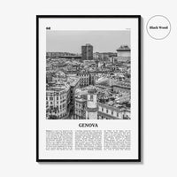 Genova Print Black and White, Genova Wall Art, Genova Poster, Genova Photo, Genova Wall Décor, Genova Map, Italia