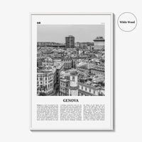 Genova Print Black and White, Genova Wall Art, Genova Poster, Genova Photo, Genova Wall Décor, Genova Map, Italia