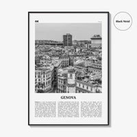 Genova Print Black and White, Genova Wall Art, Genova Poster, Genova Photo, Genova Wall Décor, Genova Map, Italia