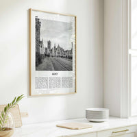 Gent Print Black and White, Gent Wall Art, Gent Poster, Gent Photo, Gent Wall Décor, Gent Map, Belgium