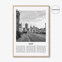 Gent Print Black and White, Gent Wall Art, Gent Poster, Gent Photo, Gent Wall Décor, Gent Map, Belgium