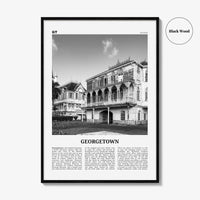 Georgetown Print Black and White Guyana, Georgetown Wall Art, Georgetown Poster, Georgetown Photo, Georgetown Wall Décor, Georgetown Map