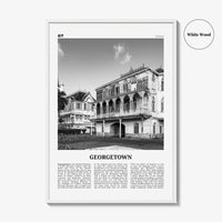 Georgetown Print Black and White Guyana, Georgetown Wall Art, Georgetown Poster, Georgetown Photo, Georgetown Wall Décor, Georgetown Map