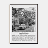 Georgetown, Washington DC Travel B&W Poster
