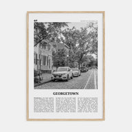 Georgetown, Washington DC Travel B&W Poster