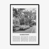 Georgetown Print Black and White Washington DC, Georgetown Wall Art, Georgetown Poster, Georgetown Photo, Georgetown Décor, Georgetown Map