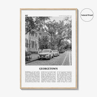 Georgetown Print Black and White Washington DC, Georgetown Wall Art, Georgetown Poster, Georgetown Photo, Georgetown Décor, Georgetown Map