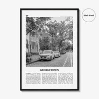 Georgetown Print Black and White Washington DC, Georgetown Wall Art, Georgetown Poster, Georgetown Photo, Georgetown Décor, Georgetown Map