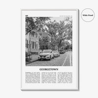 Georgetown Print Black and White Washington DC, Georgetown Wall Art, Georgetown Poster, Georgetown Photo, Georgetown Décor, Georgetown Map