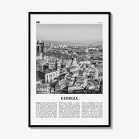 Georgia Country Print Black and White, Georgia Wall Art, Georgia Poster, Georgia Photo, Wall Decor, საქართველო, Sakartvelo, Tbilisi, Europe