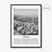 Georgia Country Print Black and White, Georgia Wall Art, Georgia Poster, Georgia Photo, Wall Decor, საქართველო, Sakartvelo, Tbilisi, Europe