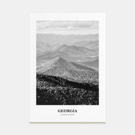Georgia, United States Portrait B&W Poster