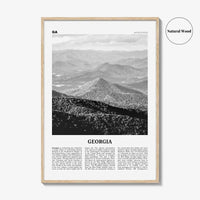 Georgia Print Black and White United States No 1, Georgia Wall Art, Georgia Poster, Georgia Photo, Georgia Wall Decor, United States