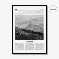 Georgia Print Black and White United States No 1, Georgia Wall Art, Georgia Poster, Georgia Photo, Georgia Wall Decor, United States