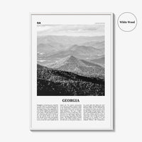 Georgia Print Black and White United States No 1, Georgia Wall Art, Georgia Poster, Georgia Photo, Georgia Wall Decor, United States
