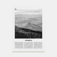 Georgia, United States Travel B&W No 1 Poster